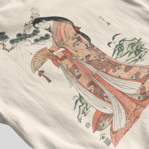 Sotoori Hime Japanese Geisha Woman Tee - Picture 2 of 5